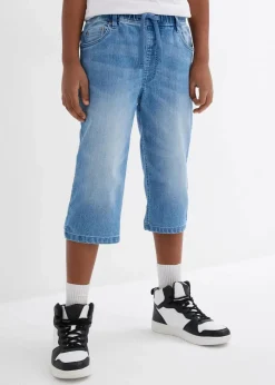 Kinder bonprix Jungen 9-16 Jahre·Jeans|Jungen 9-16 Jahre·Shorts|Schlupf-Jeans-Longbermuda, Slim Fit