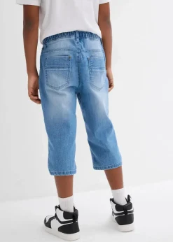 Kinder bonprix Jungen 9-16 Jahre·Jeans|Jungen 9-16 Jahre·Shorts|Schlupf-Jeans-Longbermuda, Slim Fit