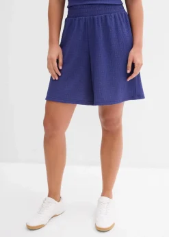 Damen bonprix Hosen|Zweiteiler & Sets|Schlupf-Shorts aus Borkencrepe