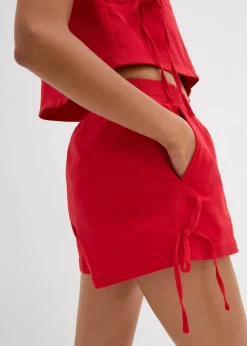 Damen bonprix Nachhaltigere Materialien|Hosen|Schlupf-Shorts aus elastischem Baumwoll-Mix