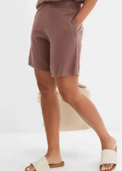 Damen bonprix Hosen|Zweiteiler & Sets|Schlupf-Shorts aus Feinstrick