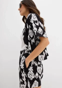 Damen bonprix Nachhaltigere Materialien|Hosen|Schlupf-Shorts aus fließender Viskose