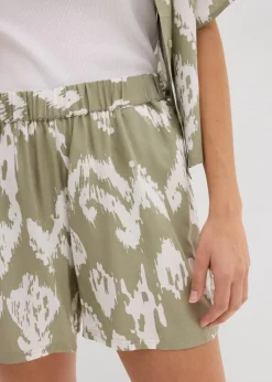 Schlupf-Shorts aus fließender Viskose Damen Nachhaltigere Materialien|Hosen