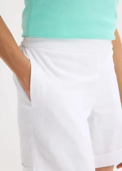 Clearance Schlupf-Shorts aus luftigem Leinen-Mix Damen Shorts|Hosen