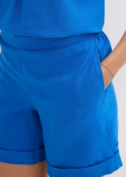 Damen bonprix Hosen|Shorts|Schlupf-Shorts aus luftigem Leinen-Mix