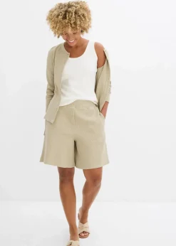 Damen bonprix Hosen|Zweiteiler & Sets|Schlupf-Shorts aus reiner Baumwolle