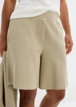 Damen bonprix Hosen|Zweiteiler & Sets|Schlupf-Shorts aus reiner Baumwolle