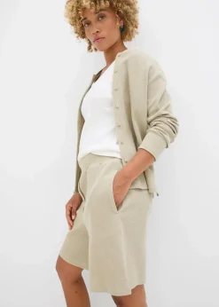 Damen bonprix Hosen|Zweiteiler & Sets|Schlupf-Shorts aus reiner Baumwolle