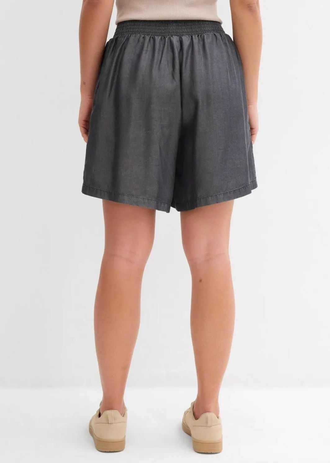 Clearance Schlupf-Shorts mit Smockbund Damen Shorts|Hosen