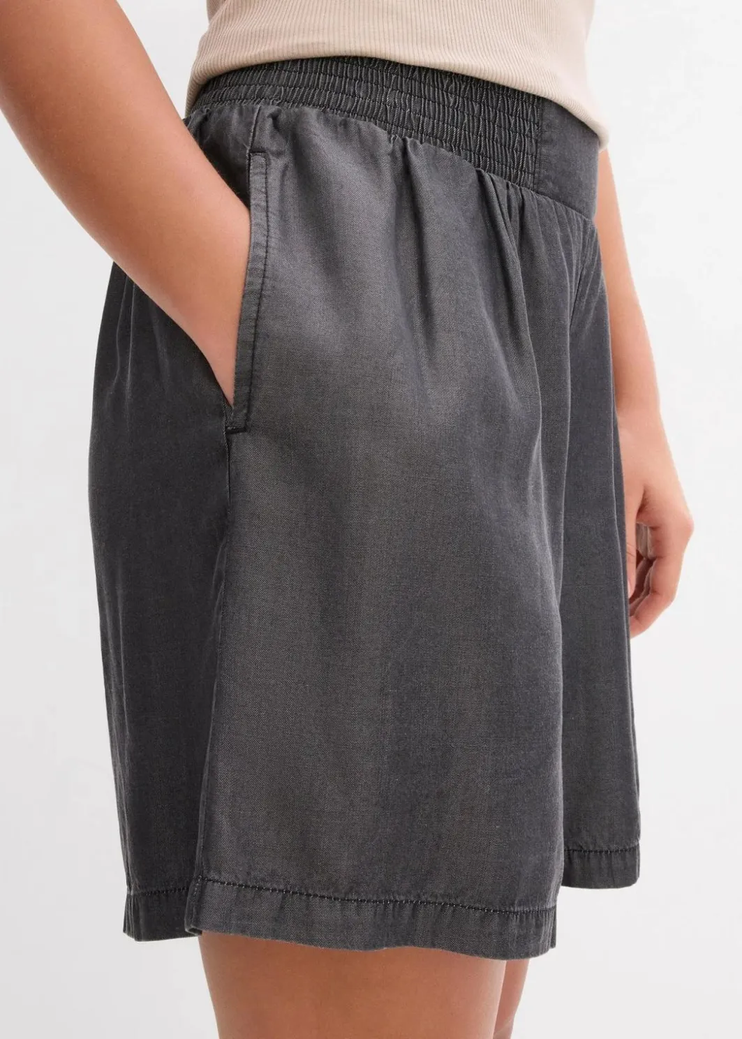 Clearance Schlupf-Shorts mit Smockbund Damen Shorts|Hosen
