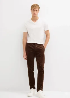 Herren bonprix Große Größen|Hosen|Schlupf-Stretch-Cordhose, Regular Fit