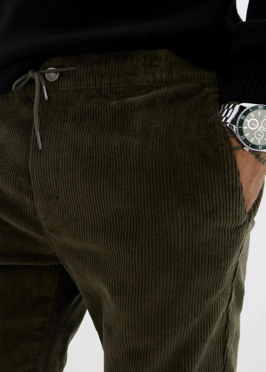 Sale Schlupf-Stretch-Cordhose, Regular Fit Herren Hosen|Große Größen