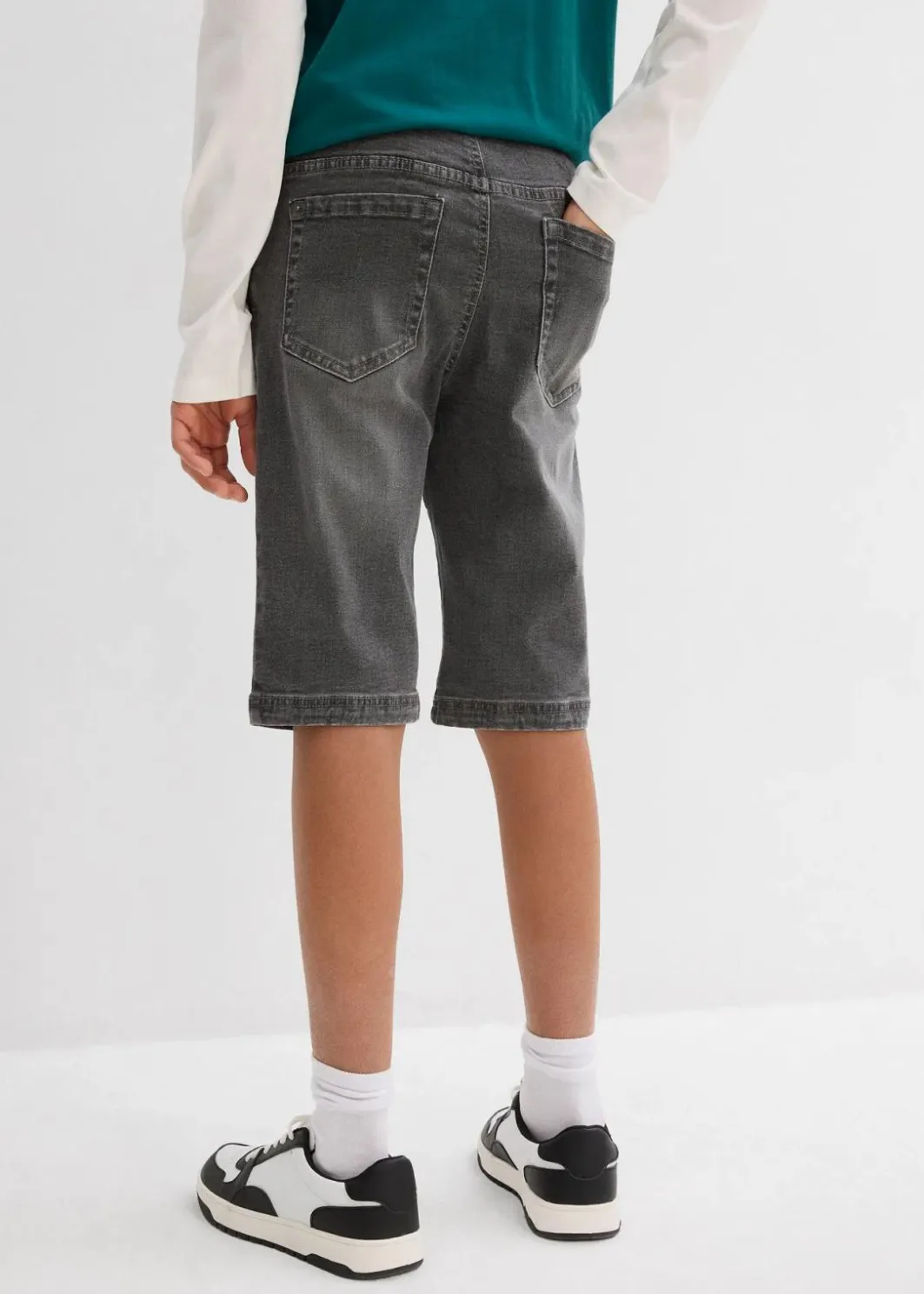 Schlupf-Stretch-Jeans-Bermuda, Regular Fit Kinder Jungen 9-16 Jahre·Shorts|Jungen 9-16 Jahre·Jeans