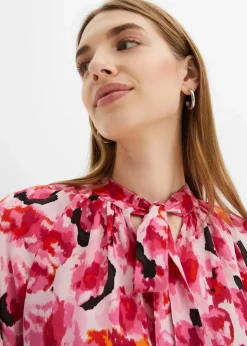 Online Schluppenbluse aus Chiffon Damen Bekleidung·Jacken & Mäntel|Blusen & Tuniken