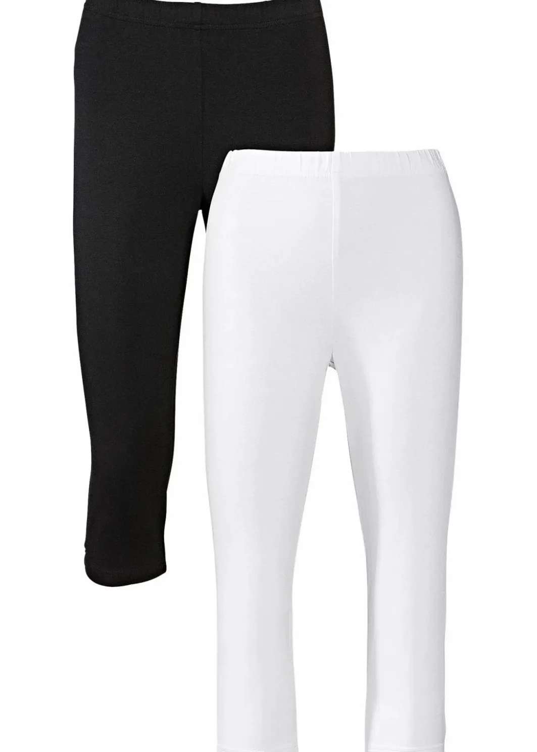 Outlet Schmal geschnittene Capri-Leggings (2er Pack) Damen Hosen|Basics