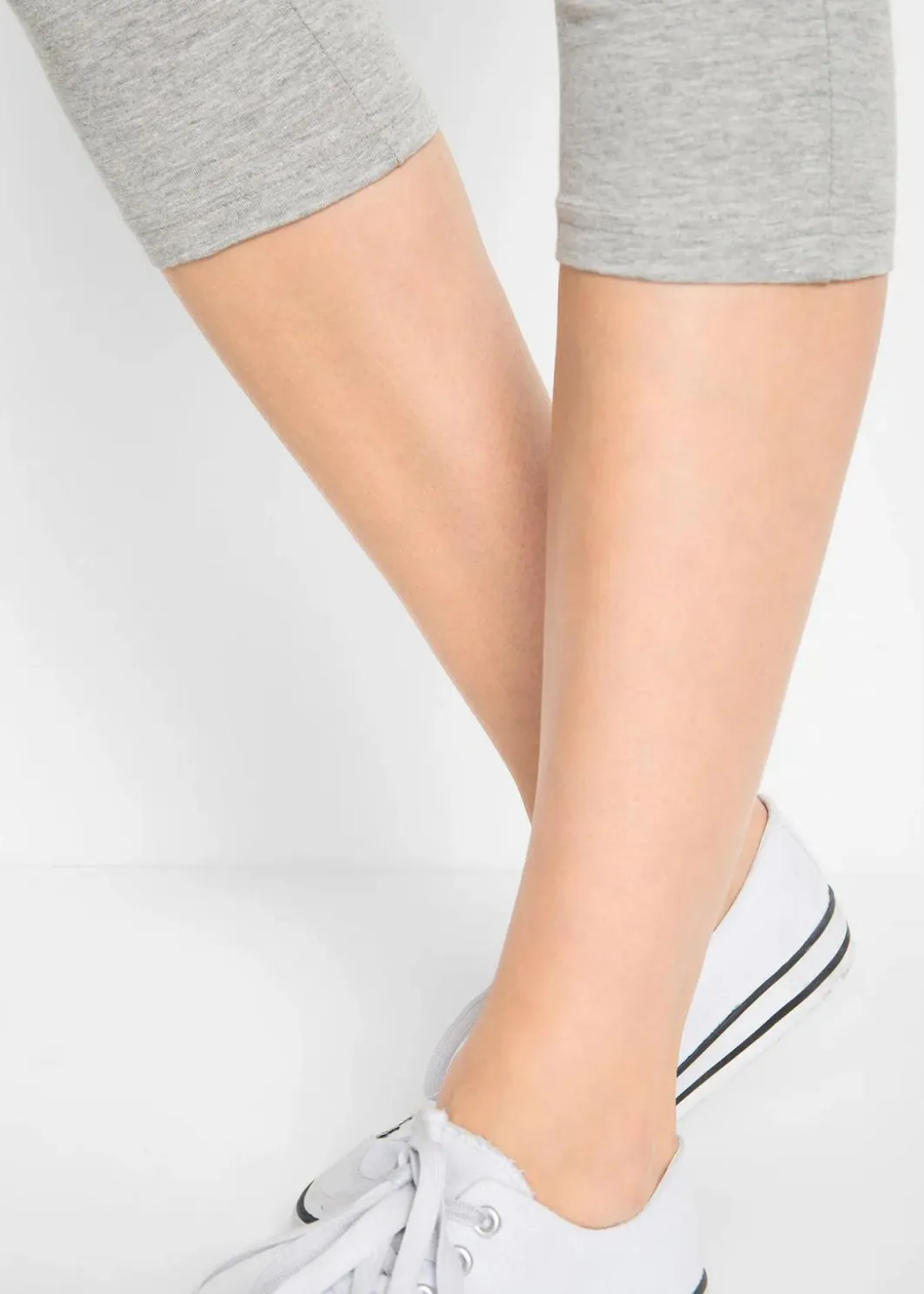 Damen bonprix Hosen|Basics|Schmal geschnittene Capri-Leggings (2er Pack)