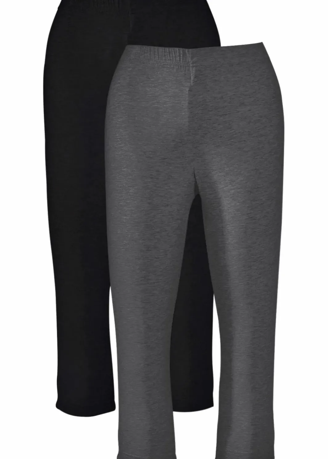 Damen bonprix Bekleidung·Röcke|Bekleidung·Kleider|Schmal geschnittene Capri-Leggings (2er Pack)