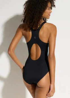 New Schnelltrocknender Sport-Badeanzug mit Racerback Damen Nachhaltigere Materialien|Sport Bademode