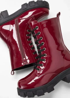 New Schnürboots in Lack-Optik Damen Boots