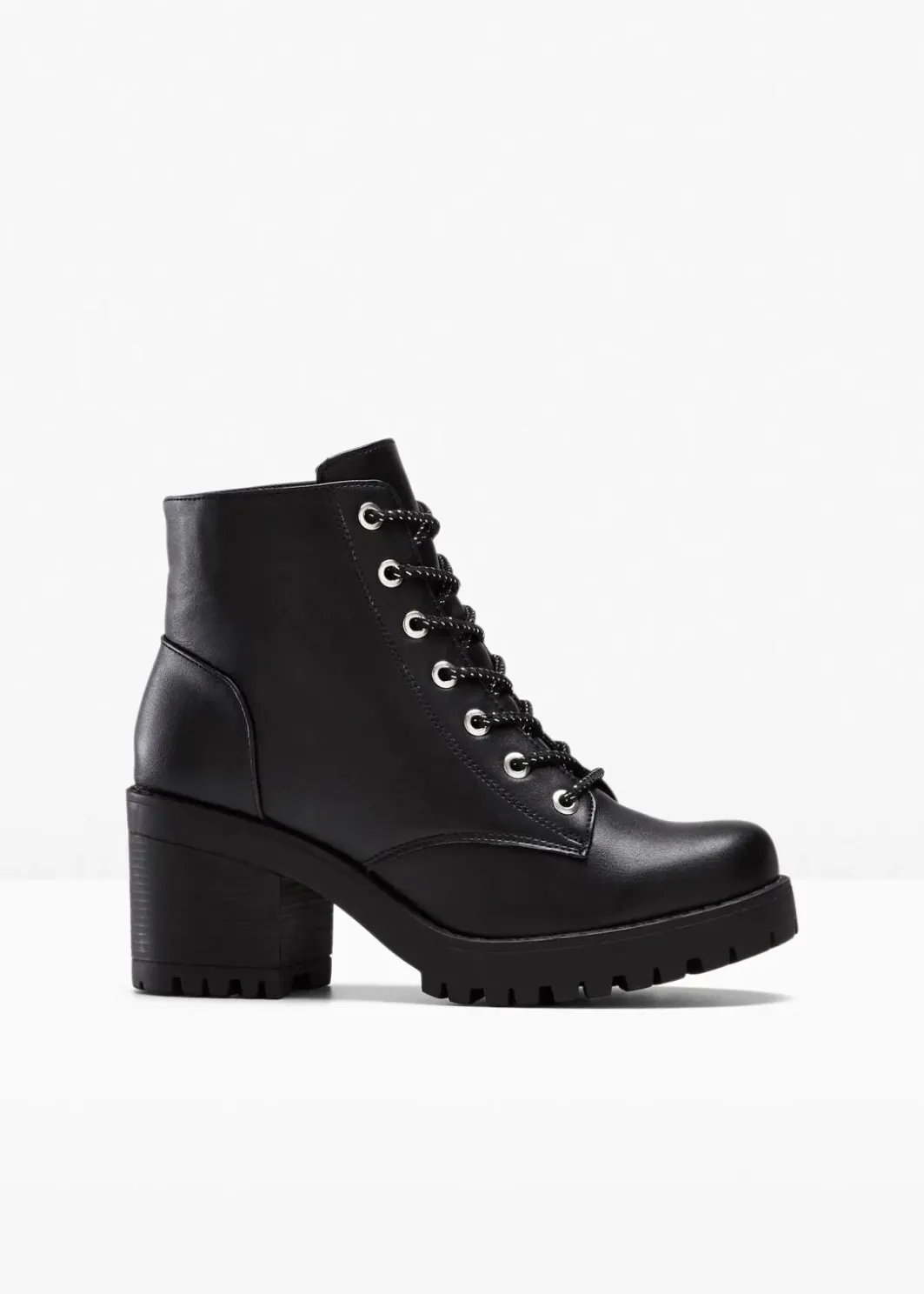 Damen bonprix Boots|Schuhe & Accessoires In Spezialgrößen·Schuhe In Übergröße|Schnürboots mit Blockabsatz