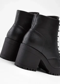 Damen bonprix Boots|Schuhe & Accessoires In Spezialgrößen·Schuhe In Übergröße|Schnürboots mit Blockabsatz