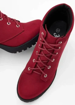 Damen bonprix Boots|Schnürboots mit Blockabsatz
