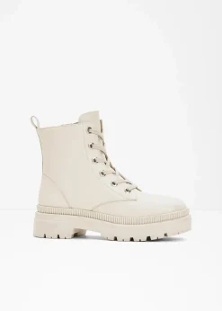 Damen bonprix Boots|Schnürboots mit Profilsohle