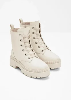 Damen bonprix Boots|Schnürboots mit Profilsohle