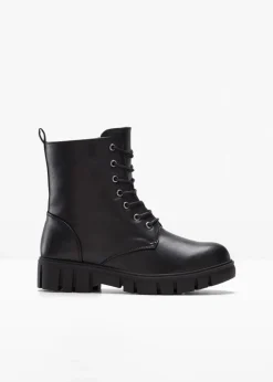 Schnürboots mit Profilsohle Damen Boots