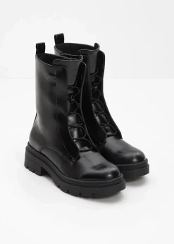 Outlet Schnürboots mit Profilsohle Damen Boots