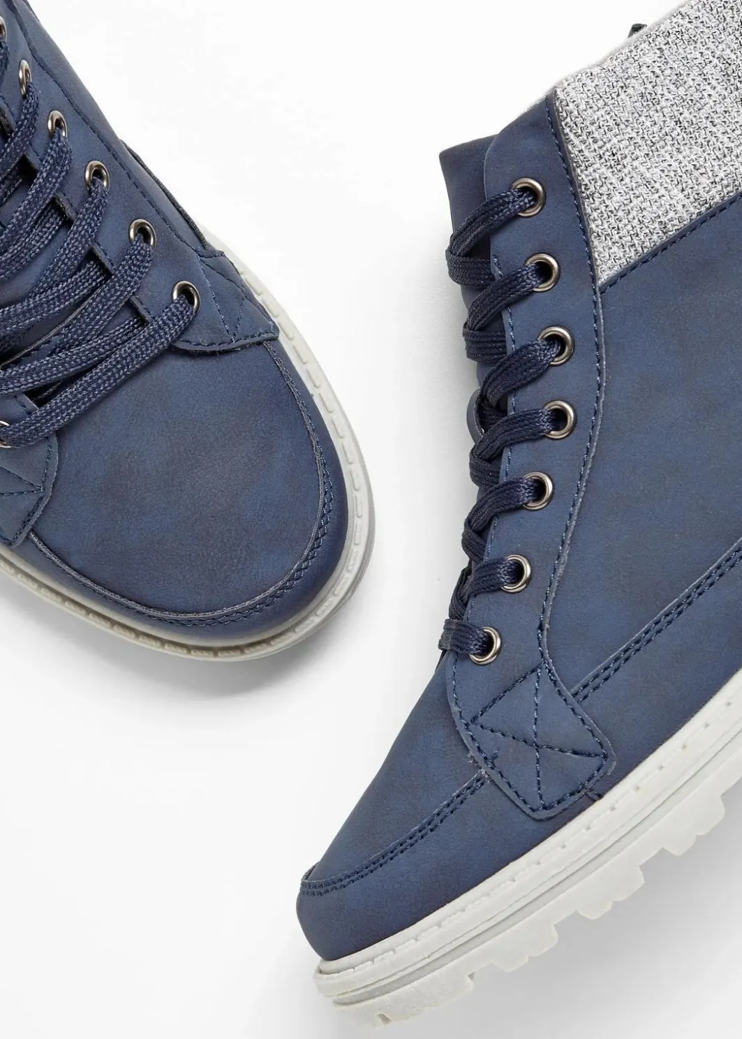 Damen bonprix Boots|Schnürboots mit Profilsohle