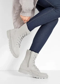 New Schnürboots mit Profilsohle Damen Gefütterte Winterschuhe|Boots