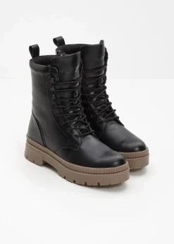 Discount Schnürboots mit Profilsohle Damen Boots