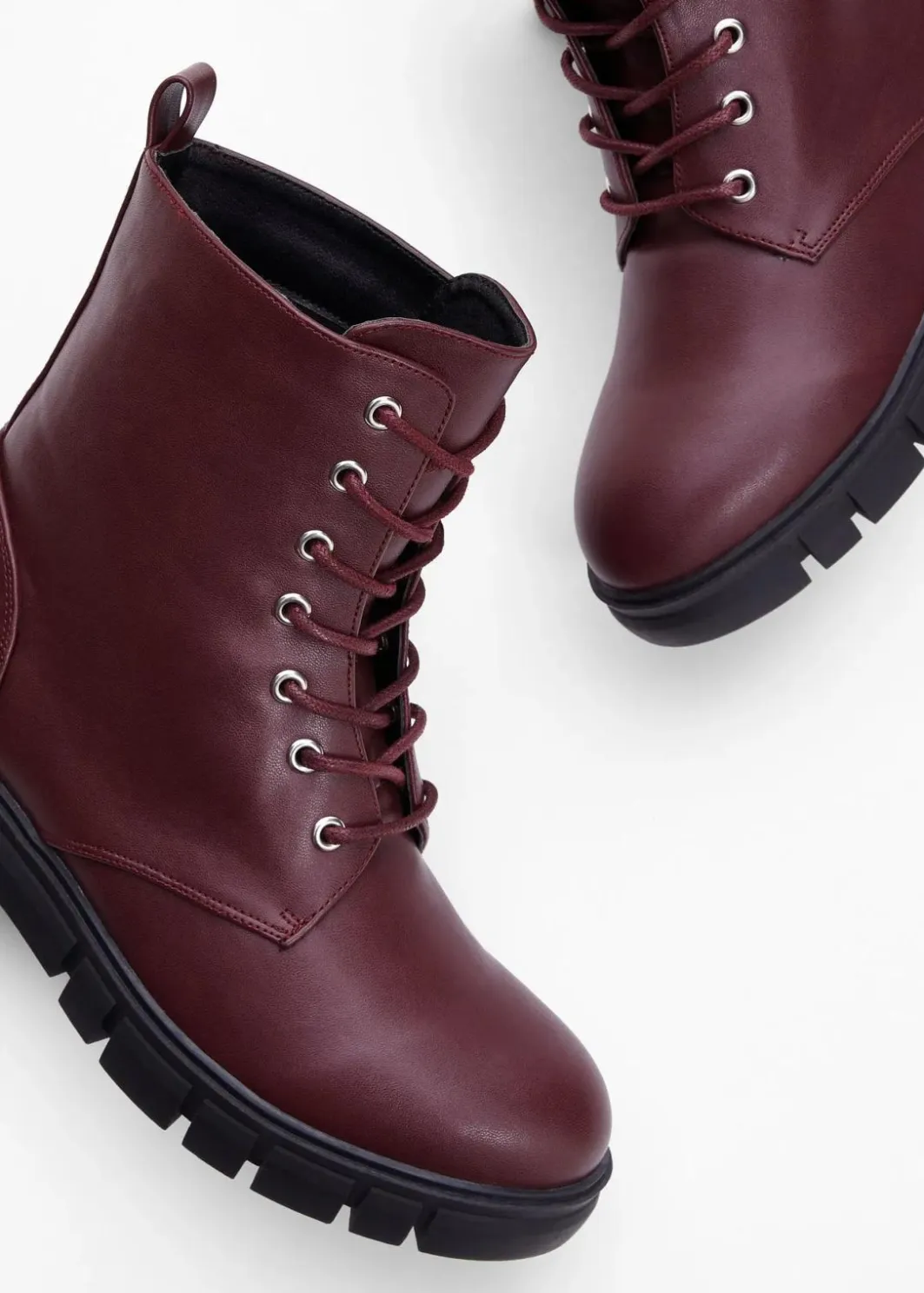 Sale Schnürboots mit Profilsohle Damen Boots
