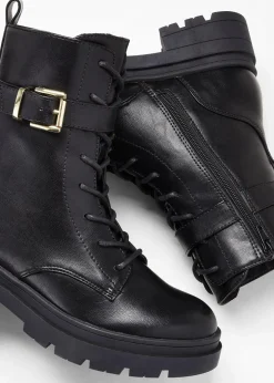 Damen bonprix Gefütterte Winterschuhe|Boots|Schnürboots mit Schnalle