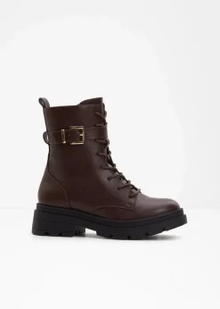 Clearance Schnürboots mit Schnalle Damen Schuhe & Accessoires In Spezialgrößen·Schuhe In Übergröße|Boots