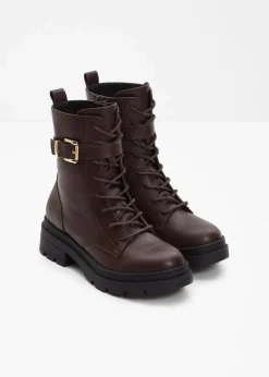 Clearance Schnürboots mit Schnalle Damen Schuhe & Accessoires In Spezialgrößen·Schuhe In Übergröße|Boots