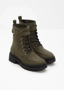 Best Schnürboots mit Schnalle Damen Gefütterte Winterschuhe|Boots