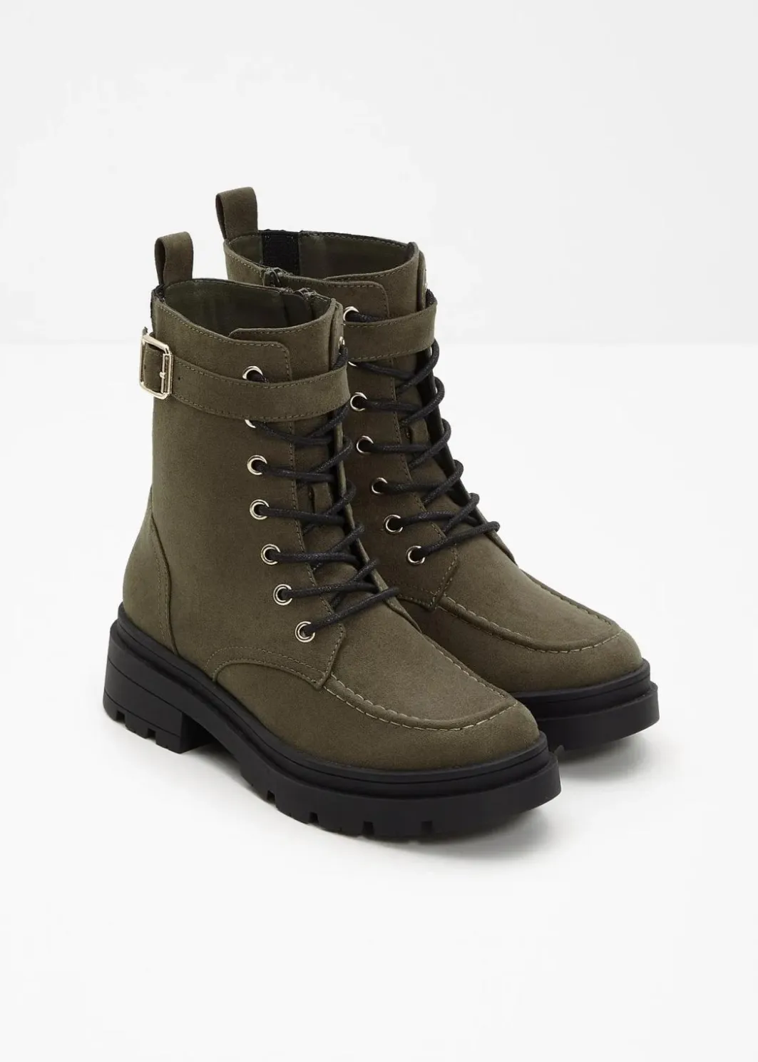 Best Schnürboots mit Schnalle Damen Gefütterte Winterschuhe|Boots