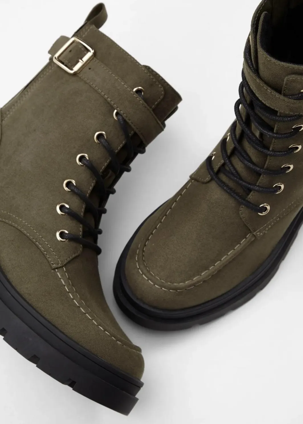 Best Schnürboots mit Schnalle Damen Gefütterte Winterschuhe|Boots