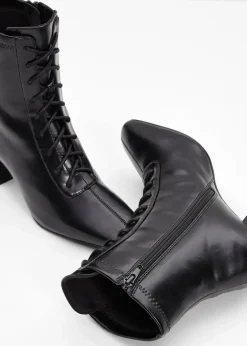 Damen bonprix Stiefeletten|Schnürstiefeletten mit Blockabsatz