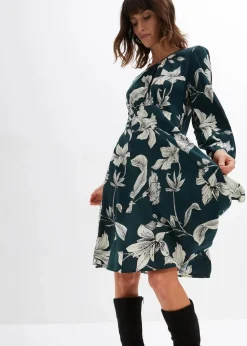 Hot Schwingendes Kleid aus Viskose Damen Bekleidung·Pullover & Strickjacken|Kleider