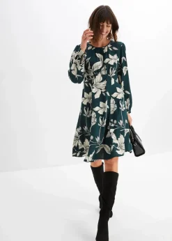 Hot Schwingendes Kleid aus Viskose Damen Bekleidung·Pullover & Strickjacken|Kleider