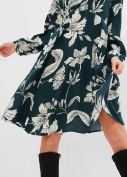 Hot Schwingendes Kleid aus Viskose Damen Bekleidung·Pullover & Strickjacken|Kleider