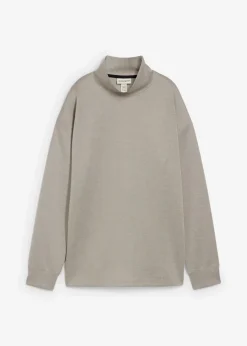 Damen bonprix Bekleidung·Röcke|Bekleidung·Blusen & Tuniken|Scuba-Shirt mit Stehkragen