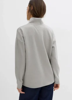 Damen bonprix Bekleidung·Röcke|Bekleidung·Blusen & Tuniken|Scuba-Shirt mit Stehkragen
