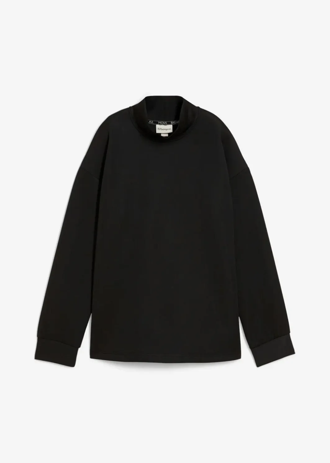 Damen bonprix Sweat|Basics|Scuba-Shirt mit Stehkragen