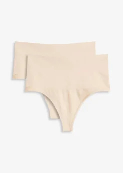 Damen bonprix Nachhaltigere Materialien|Höschen|Seamless Light Shape-String (2er Pack)