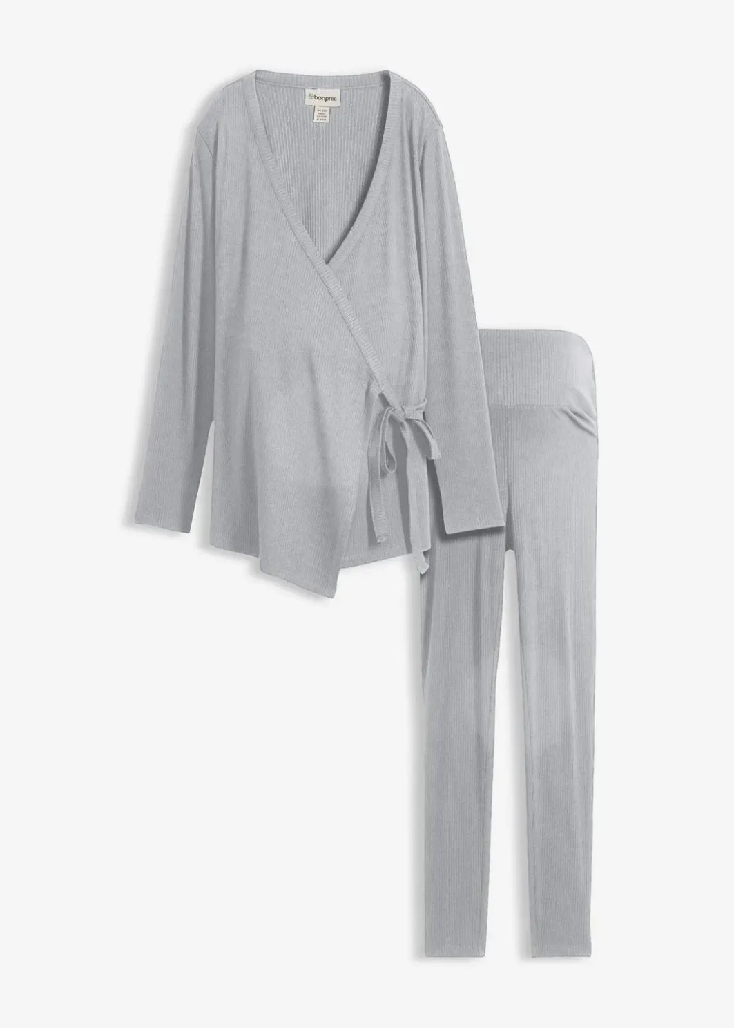 Online Set aus Umstands-Wickelshirt mit bequemer Leggings (2-tlg.Set) Damen Umstandsmode|Nachhaltigere Materialien