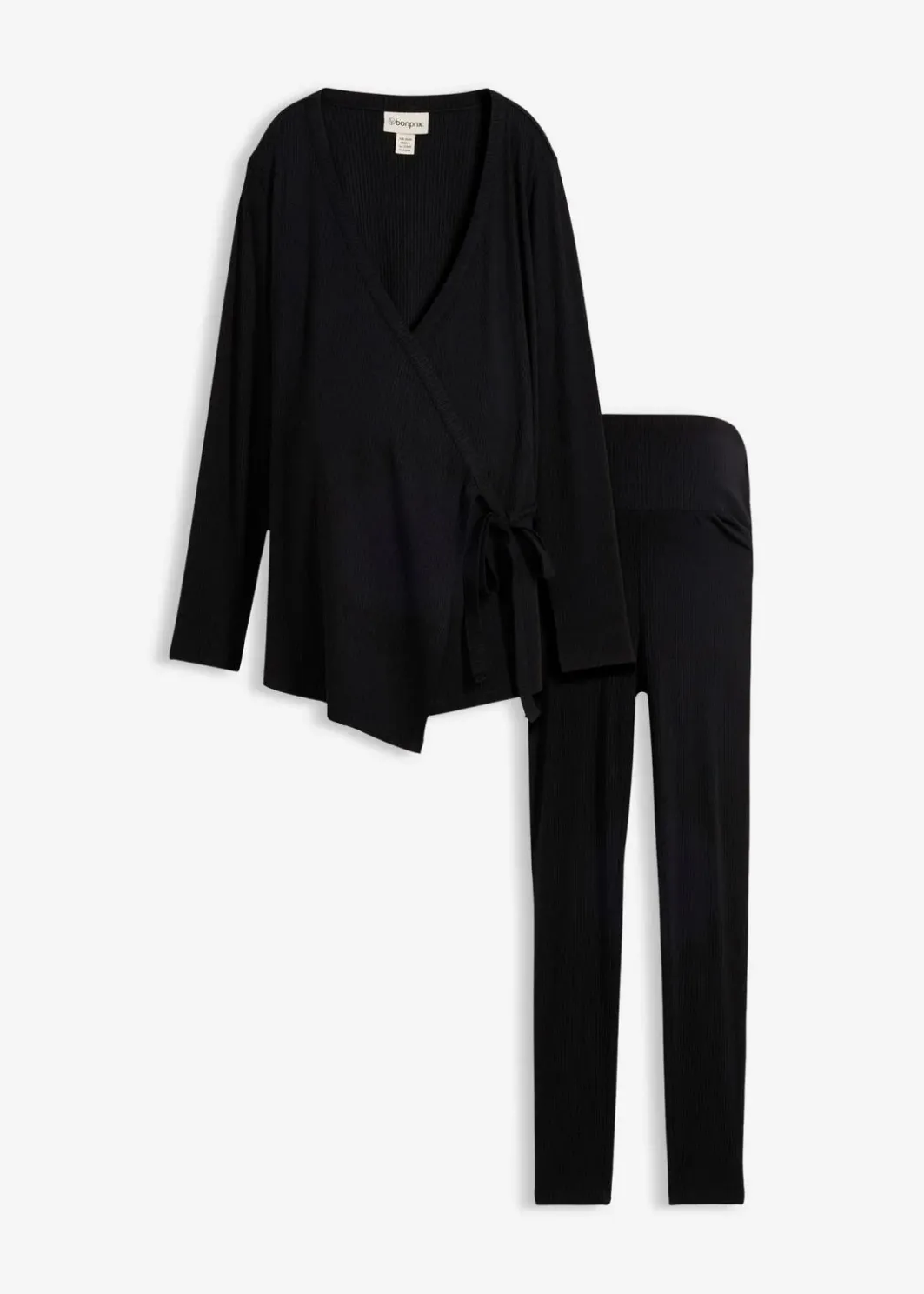 Clearance Set aus Umstands-Wickelshirt mit bequemer Leggings (2-tlg.Set) Damen Bekleidung·Blazer|Nachhaltigere Materialien